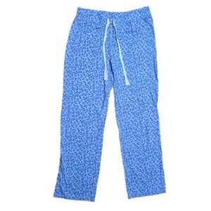 J. Crew Women's Cotton Blue Leopard Print Joggers‎ Size Medium